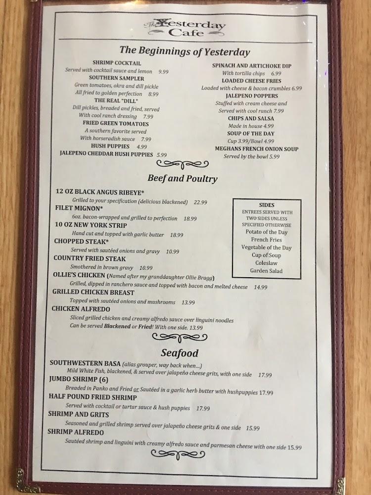 The Yesterday Cafe Menu image 4